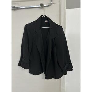 Courtenay Black Blazer with Ruffle Sleeves size 22